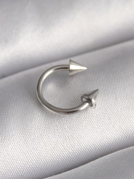 Erb 316L Çelik Gümüş Renk Halka Çivi Model Kadın Piercing