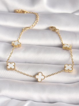 Erb 316L Çelik Gold Renk Baby Boy Yonca Model Kadın Bileklik