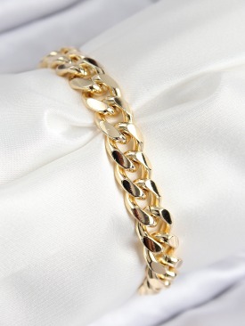Erb VIP Pirinç Zirkon Taşlı Klasik Zincir Model Gold Renk Kadın Bileklik