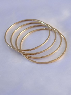 Erb 316L Çelik Gold Renk 4\'lü Ajda Model 65 Mm Çap Kadın Bilezik