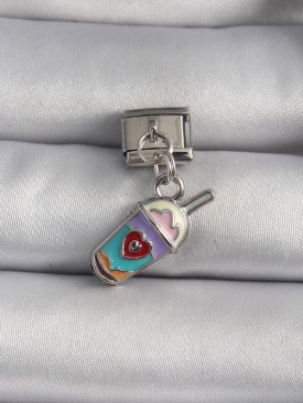 Erb 316L Çelik Gümüş Renk Sallantı İçecek Model Nomination Charm
